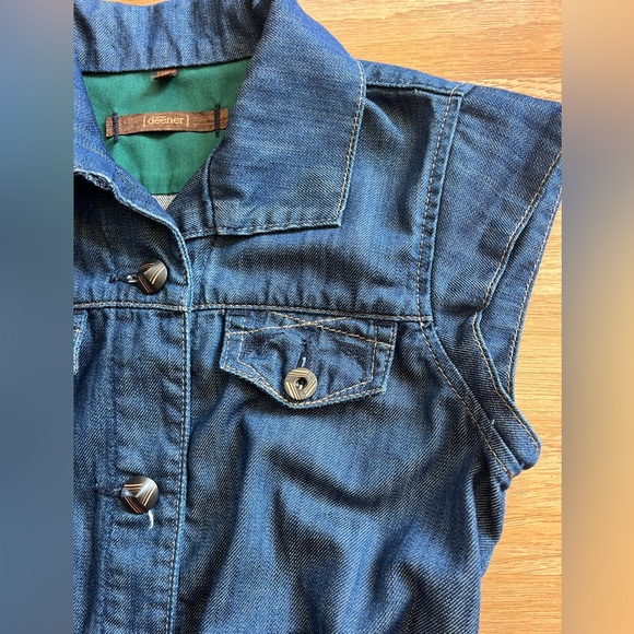 Deener Denim Cowgirl Belted Button Up Jean Dress Women’s Size 2 Fit-and-flare - Picture 6 of 6